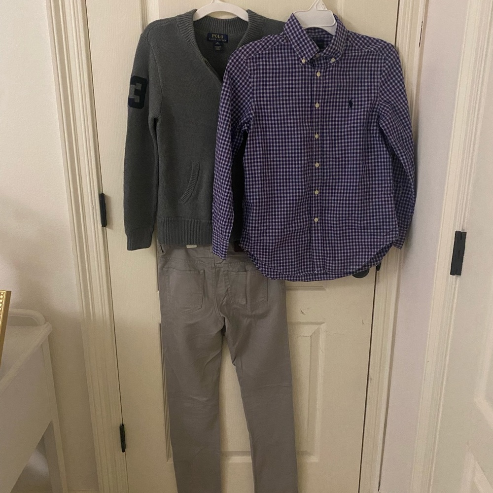 Polo by Ralph Lauren three piece matching outfit for boys, size 10/12